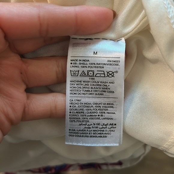 Old Navy Ivory Flower Print Off Shoulder Midi Dress size M - Picture 6 of 6